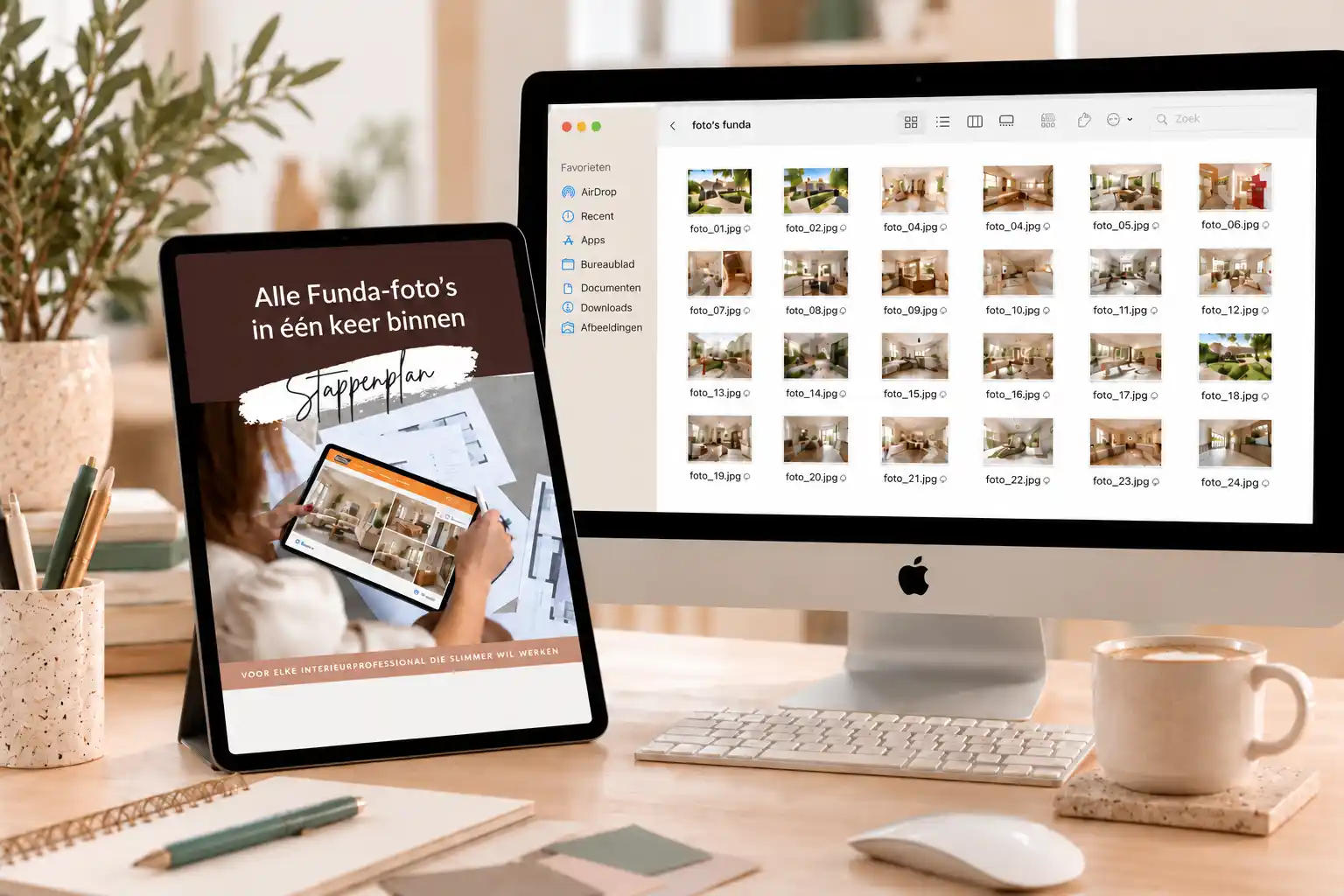 Cover van het gratis stappenplan om alle Funda-foto's in één keer te downloaden